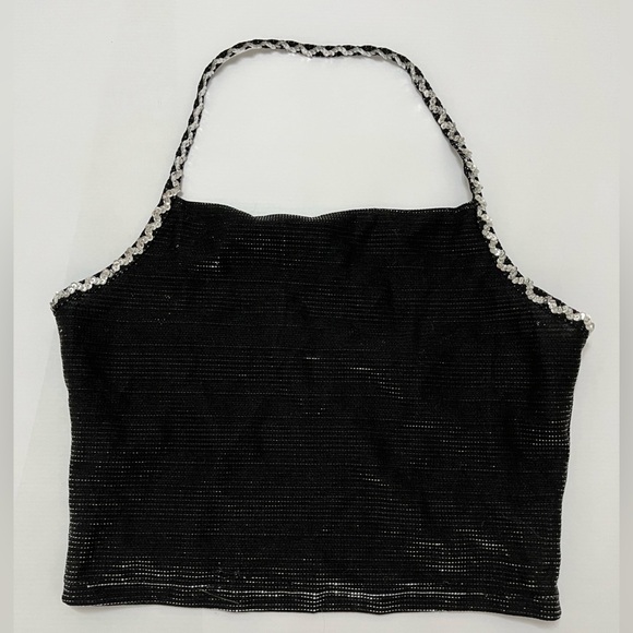 United Colors of Benetton - sequin halter crop top - size small - Picture 2 of 10